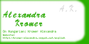 alexandra kromer business card